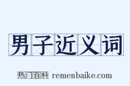 男子近义词是什么意思的图片